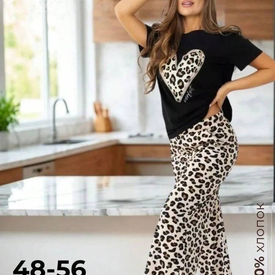 Camiseta de manga corta informal, holgada y versátil, de algodón estampado, estilo europeo y americano, para verano, de corte holgado premium. - Negro - Ver 1