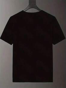 Camiseta deportiva informal playeras de hombre manga corta suelta sencilla transpirable para verano estampado escalador de rocas cómoda holgada estilo moda urbana nacional envio - Negro - Ver 2