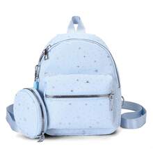 Glitter Star Mini Backpack, Girly Style Multi-Color Small Backpack, Including Small Pouch - Multicolor - View 14