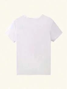 Camiseta de manga corta estampada con la palabra clave: Daisy - Blanco - Ver 3