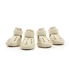 For Hot Pavement Outdoor Reflective Dog Strip Design Dog Shoes Animal Sandals Boot Non-Slip Waterproof Dog Booties EVA Pet Shoes - màu xanh nhạt - Xem 5