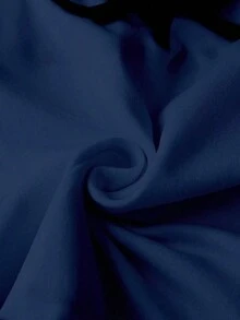 Top de tirantes con lazo y ribete de lechuga en contraste, elegante y ajustado, top para salir para mujeres, apto para el estilo del milenio - Azul marino - Ver 5