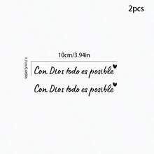 Inspirational Sticker Spanish Style Vinyl Decal, Suitable For Doors, Windows, Walls, Laptops And Home Decor - Self-Adhesive, Glossy, Asymmetrical Shape, Home Decor Accessory | Spanish Text Style | Glossy Vinyl Sticker, Car Use - A - View 3