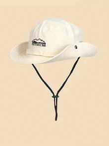 1pc Outdoor Bucket Hat, Drawstring Hat, Suitable For Hiking, Summer Travel Hat, Multiple Colors To Choose From - Multicolor - View 5