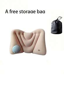 Almohada lumbar inflable con bomba manual, cojín de cintura inflable portátil, almohadilla de soporte de espalda ligera y unisex, cojín de aire para tren, avión, silla de oficina, coche, camping, artículo esencial de viaje - Gris - Ver 15
