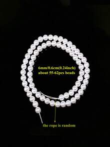 1 Dây hạt ngọc trai giả tự nhiên chất lượng cao 4/6/8/10mm, hạt tròn bóng loáng, thích hợp làm đồ trang sức DIY, vòng tay và dây chuyền. - Ngọc trai giả - Xem 16