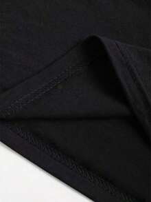 GiftPatrón Impreso [Doble Impresión en la Parte Delantera y Trasera] Camiseta de Moda de Nuevo Estilo para Mujer con Estampado de Cangrejo, Cuello Redondo, Manga Corta, Casual de Verano - Camiseta Unisex de Estilo Vintage Urbano, Holgada, de Algodón, Manga Corta y Cuello RedondoSoft - Negro - Ver 6