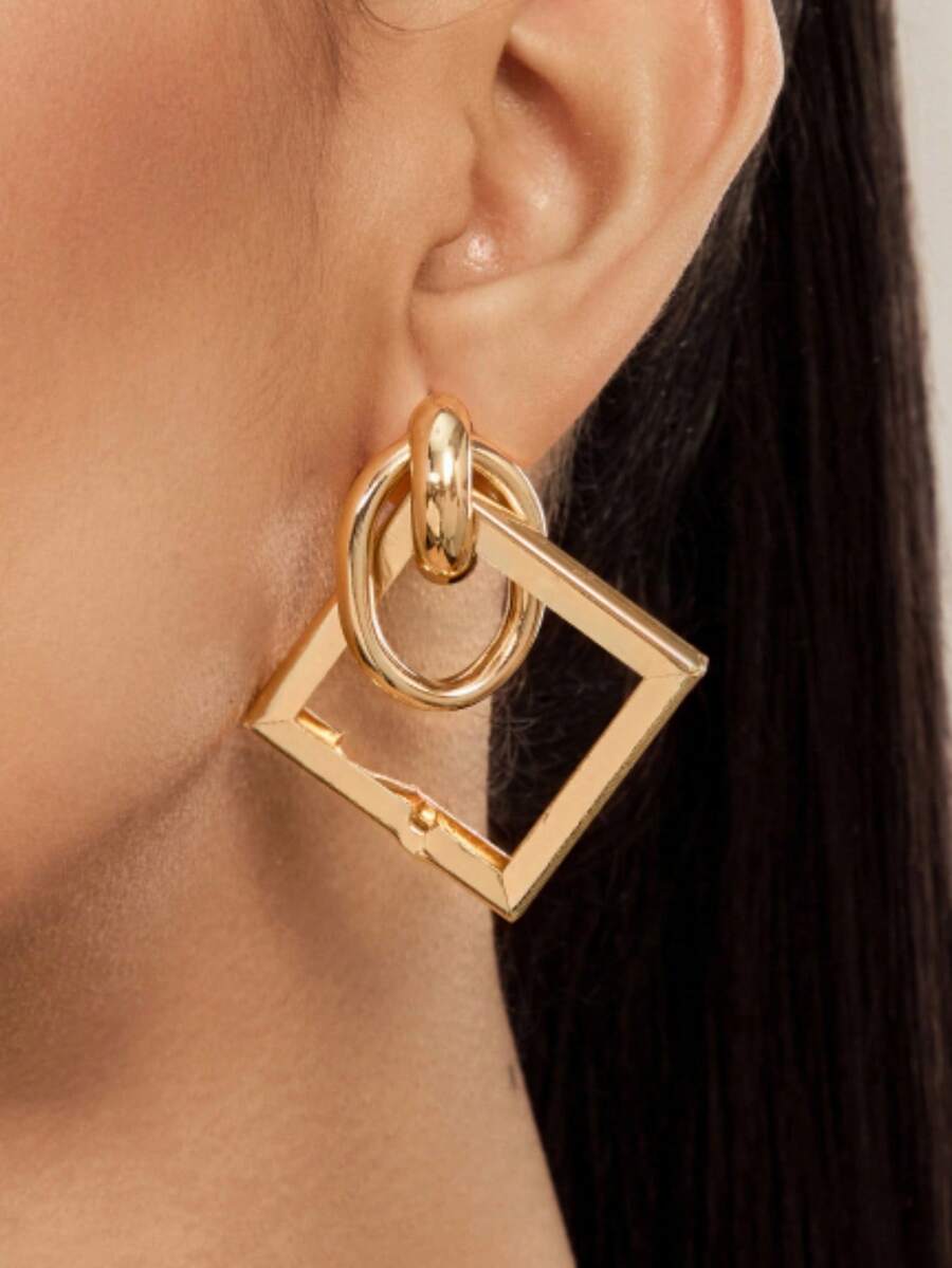 Altistry Pendientes con diseño geométrico - Amarillo Oro - Ver 1