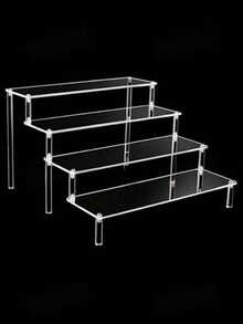 Giá trưng bày nhiều tầng bằng acrylic 15,7 inch/40cm, giá để bánh cupcake và tráng miệng cho tiệc cưới. - Trong sáng - Xem 2