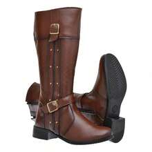 Women's Elegant Riding Boot, High Shaft, Side Zipper, Soft And Comfortable, New Winter Collection - Óxido marrón - Ver 2