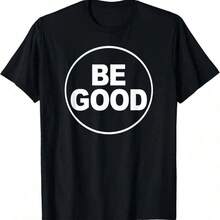 Camiseta Estilo Botón de Apoyo BE Good - Negro - Ver 1