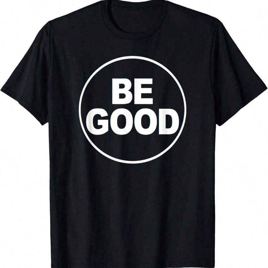 Camiseta Estilo Botón de Apoyo BE Good - Negro - Ver 1