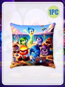 Disney All-Purpose Pillow Covers, Versatile Cushion Cases With Joy, Sadness, Anger & Disgust For Home & Dorm Decor,More Than Just Pillow Covers, The Four Vibrant Designs Feature Joy, Sadness, Anger, Disgust, And The Other Emotions In Playful, Colorful Scenes-From Boat Rides And Beach Days To Group Celebrations. - Pillow Case - View 6