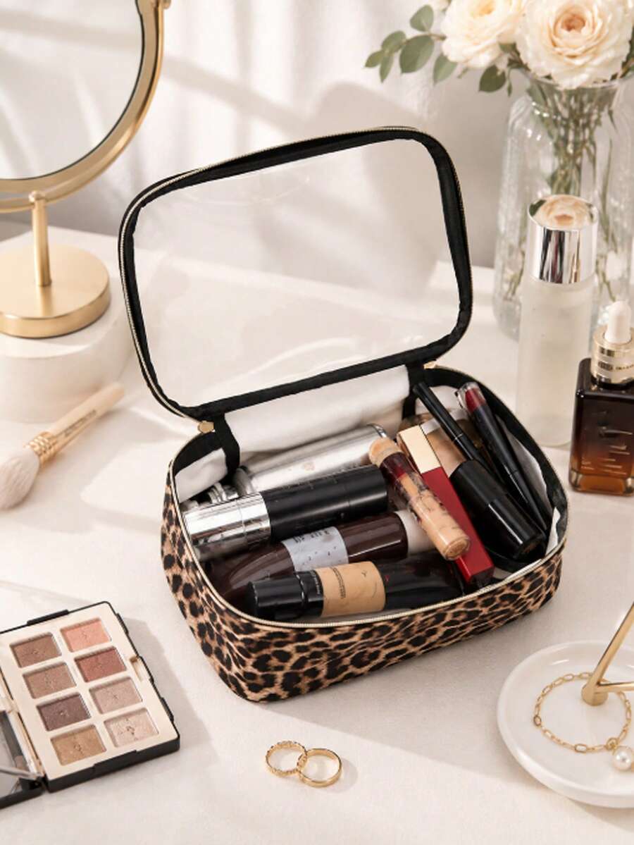 1 chiếc túi đựng đồ du lịch đa năng, túi đựng mỹ phẩm chống thấm nước bằng da PU, túi trang điểm hai lớp dung tích lớn, túi đựng đồ vệ sinh cá nhân, túi đựng đồ trang điểm khi đi du lịch và ở nhà, túi đựng mỹ phẩm, phụ kiện du lịch, túi xách, trang trí phòng, bàn trang điểm, túi đựng mỹ phẩm, túi đựng đồ, quà tặng cho nữ, quà Giáng sinh, quà tặng sáng tạo cho phụ nữ