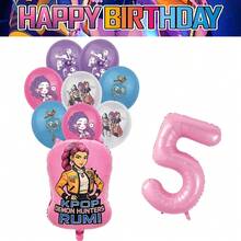 Globos decorativos con números para fiesta de cumpleaños de niña, fiesta de bautizo de bebé, suministros, regalos y juguetes - Juego de globos - Ver 8