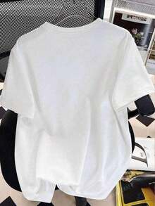 Men's Halloween Costume. Fashionable Casual Cotton T-Shirt For Women. Men's T-Shirt. Twilight Y2K T-Shirt Shirt. - 白色 - 查看 2