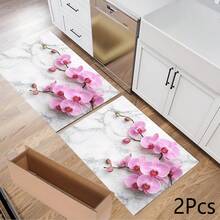 1件裝花卉印花吸水墊/瀝水墊，適用於咖啡機、餐具，聚酯纖維吸水桌面保護墊附橡膠防滑底墊，適合廚房檯面裝飾、居家吧檯與餐桌使用 - 彩色 - 查看 13