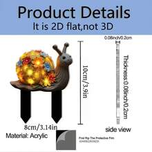 Estacas acrílicas planas para césped, ideales para comercio exterior, adecuadas para decoraciones de cumpleaños, fiestas y patios. - 11 - Ver 28