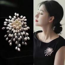 Pearl Firework Brooch, Elegant Luxury Lapel Pin Decoration For Suit, Sweater, Coat - Pearl Firework Brooch - View 8