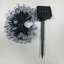 Dây đèn LED hình quả cầu pha lê năng lượng mặt trời 100/50/20 bóng, chống nước IP44, thích hợp trang trí vườn, cây cối, sân, đám cưới, tiệc tùng, ngày lễ, năm mới, 8 chế độ chiếu sáng, sử dụng năng lượng mặt trời. - nhiều màu - Xem 10