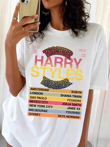 H-HarryS S-StylesS Tillsammans Turné 2026 Konsert T-shirt, T-shirt för musikälskare, 3 - Vitt - Visa 6