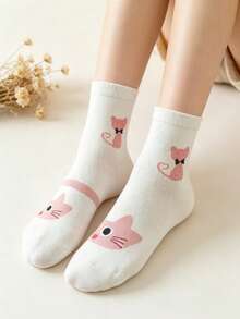 5 paires de chaussettes fines pour chevilles de femmes, chaussettes respirantes pour étudiants, chaussettes à faible col avec évacuation de l'humidité, polyvalentes pour le printemps/l'été - Multicolore - Voir 5