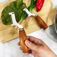 1pc Stainless Steel Multi-Function Onion Slicer, Efficient Kitchen Tool, Suitable For Slicing Onions And Garlic, Ideal Choice For Home And Restaurant Food Preparation - Multicolor - View 6