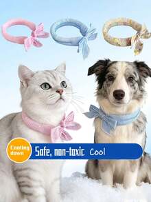 Écharpe rafraîchissante universelle pour animaux de compagnie, collier de cou pour chien et chat, serviette rafraîchissante, tour de cou rafraîchissant pour l'extérieur - Multicolore - Voir 2