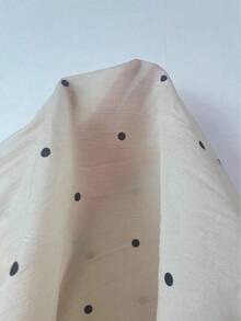Chaqueta ligera con cremallera y dobladillo con cordón de lunares para mujer, primavera - Albaricoque - Ver 8