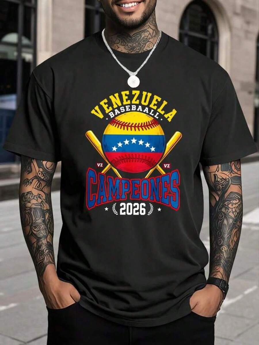 1 pieza Camiseta de manga corta de cuello redondo holgada unisex de 180g, 100% algodón puro transpirable y suave, estilo Y2K Bababask con estampado gráfico moderno, ideal para mujer y hombre, perfecta para uso diario, festivales, conciertos y todas las estaciones - Negro - Ver 1