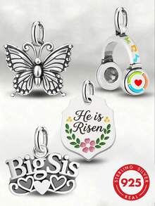 1 pieza Pendiente de auriculares de ritmo colorido de plata de ley 925 minimalista y único, regalo de joyería delicada adecuada para mujeres u hombres - Conjunto 3 - Ver 1