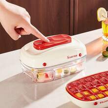 Ice Cube Tray With Lid, Easy Release Ice Mold, Refrigerator Storage Box, Ice Cube Maker - Elegant Red - View 9