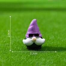 Cute And Adorable Wizard Gnome Miniature Model, Whimsical Style, Suitable For Micro Landscape Glass Containers, Magical Forest Path Scene Decoration, Decorative Crafts - 6 Items - View 3