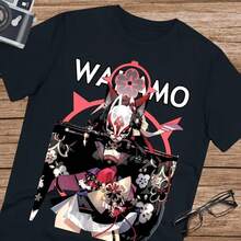 Camiseta Wakamo azul con estampado de arco, modelo UniS1ex Ultra Cotton T1EE, 220 g, de algodón puro, manga corta, para hombre y mujer. Tejido grueso, resistente a las arrugas y que no se deforma fácilmente. Estilo sencillo y versátil, ligero y transpirable, perfecto para ir al trabajo, viajar, acampar, ir de compras y para el tiempo libre diario. - Negro - Ver 1