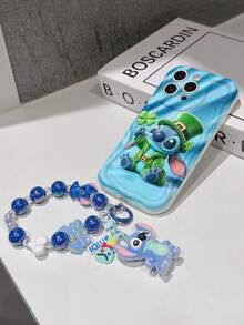Disney Lilo & Stitch Phone Case With Stitch Charm And Stitch Lanyard - Cute Stitch Protective Case With Leprechaun Outfit And Clover Design, Equipped With Delicate Stitch Decorative Lanyard And Beaded Bracelet For Easy Carrying, Compatible With IPhone 17, 16, 15, 14, 13, 12, 11 Pro Series, Ideal For Birthdays, Holidays, Anniversaries, Graduation Gifts, Or Any Special Occasion To Surprise Family, Friends, Classmates, And Loved Ones. - 白色 - 查看 7