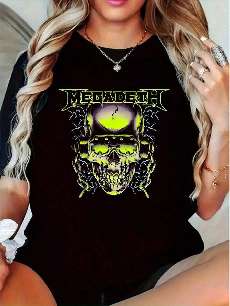 Vic T-Shirt - Soft, Breathable, Comfortable Fit For All Seasons, For Leisure, Halloween And Christmas Gifts. 100% Cotton - 黑色 - 查看 1