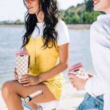 Neoprene Sleeve Compatible Tumbler 12 Oz 20 Oz Protective Coffee Cup Cover Compatible SmoothSip Slider Stainless Steel Travel Mug, No-Scratch Quiet Grip, Decorative Insulated Cozy - Vườn Thiền Hòa Hợp + 12 Ounce - Xem 3