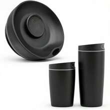 Slider Lid SmoothSip 20oz 12oz, Top Cover Compatible With 24oz Coffee Tumbler, Coffee Travel Mugs Leakproof Accessories, BPA-(Black) - Đen - Xem 1