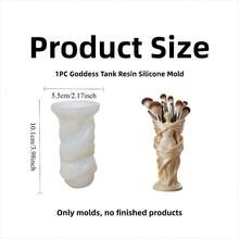 Cubulo 1件女神背心樹脂矽膠模具，易脫模、高彈性、3D生動立體細節，夏季用品與節日禮物，環氧樹脂模具，適合DIY手工飾品、手工愛好者與藝術裝飾愛好者 - 1PC女神矽膠模具 - 查看 10