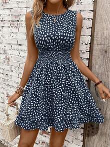 Vestido casual - Vestido casual moderno - Vestido casual de vacaciones - Vestido pastoril para mujer - Vestidos de verano para mujer - Ropa de mujer - Vestidos talla grande vendidos - Atuendos de verano para mujer - azul real 2 - Ver 5