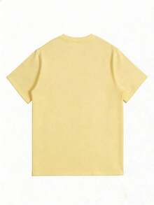 Original Design Men's T-Shirt 100% Cotton | Short-Sleeved, Crew-Neck T-Shirt, Soft And Breathable, With A Striking "Boston" Print, Suitable For All Seasons, Making It An Ideal Choice For Casual Wear And Holidays Such As Christmas, Easter, Halloween And Thanksgiving. - 黃色 - 查看 3
