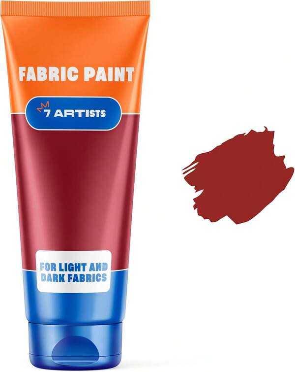 Pintura de tela rojo oscuro 2 fl. oz - Pintura de tela permanente rojo carmesí para ropa | Pinturas textiles para algodón y sintéticos, tapicería de muebles, zapatos, zapatillas, camisetas, bolsas de lona