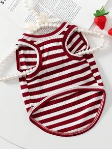 Áo vest hình dâu tây dễ thương mới dành cho thú cưng nhỏ và chó. - Đỏ - Xem 3