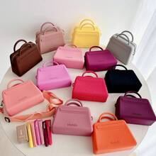 Silicone Handbag With Zipper, Multifunctional Portable Tote Bag, Versatile Storage Bag For Headphones, Simple And Cute Wallet, Portable Small Bag For Cosmetics, Keys, And Various Items. - Grey - View 2