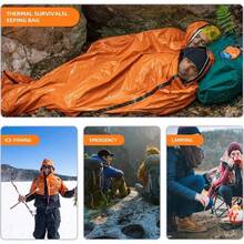Outdoor Survival Sleeping Bag, PE Aluminum Foil Insulation Emergency Tent, Radiation Protection Reflective Shelter, For Camping - Multicolor - View 5