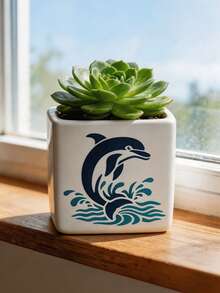 9 件套可重复使用的海豚图案模板，6x6 英寸可水洗海洋动物绘画模板，适用于墙面、画布、纺织品、DIY 手工艺品、创意艺术创作，PET 材质。 - 套裝 - 查看 6
