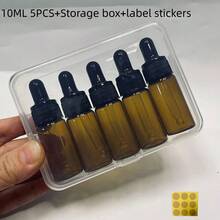 1 cái/5 cái/gói 1ml 2ml 3ml 5ml 10ml 15ml 20ml Chai nhỏ giọt bằng thủy tinh màu hổ phách nâu có thể tái sử dụng, dụng cụ chiết tinh dầu, kiểm soát liều lượng chính xác, chai rỗng chống ánh sáng, tiện mang theo khi đi du lịch - màu nâu - Xem 21