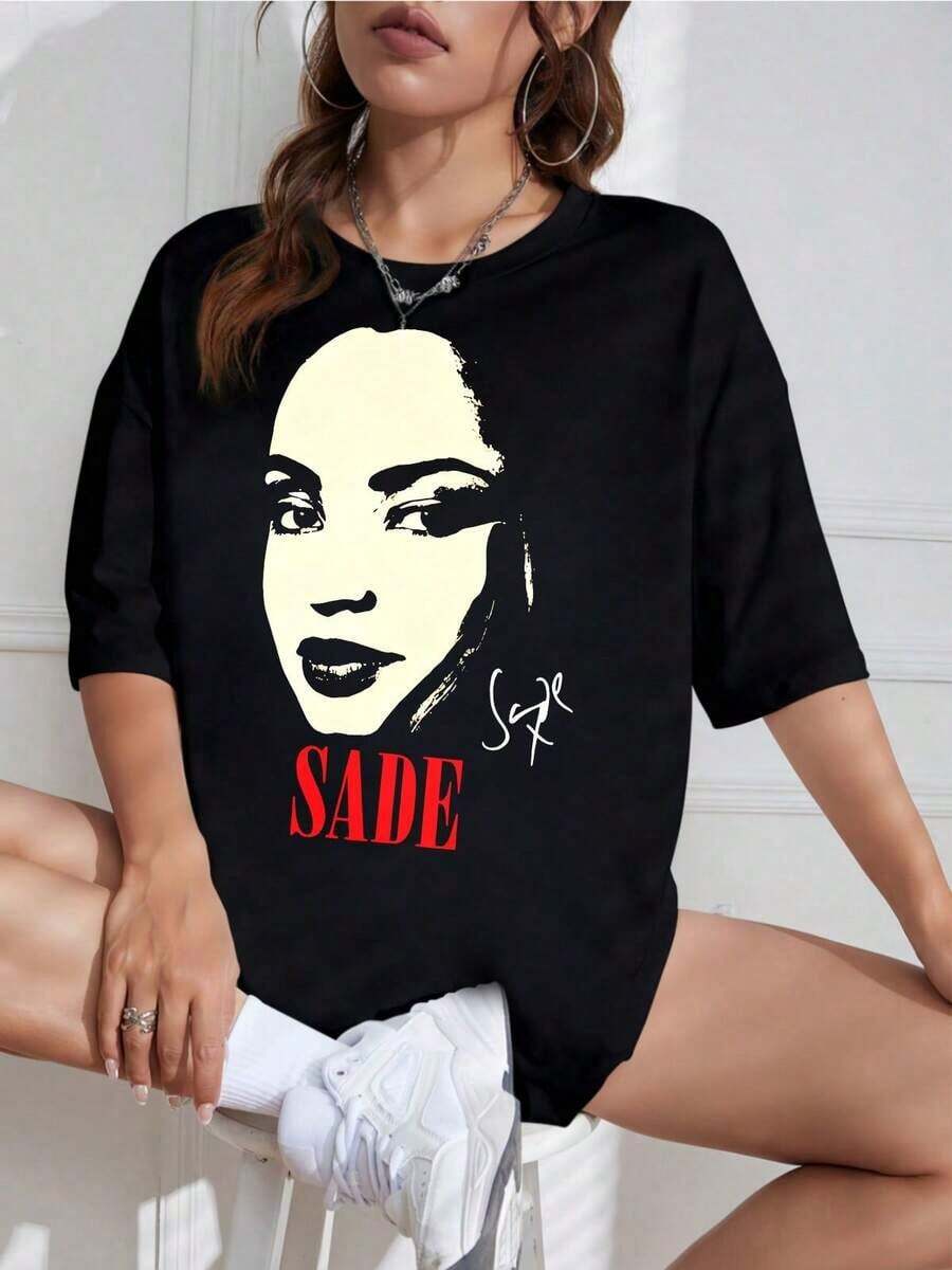 Unisex T-Shirt With 90s Retro Print, Round Neck, Short Sleeve, Casual Design, Ideal For Everyday Wear - 黑色 - 查看 1