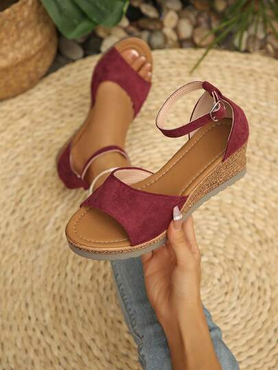 Women's Bohemian Beach Platform Wedge Sandals, Versatile Elegant Comfortable Casual Wear, Adjustable Buckle Wedge Sandals
