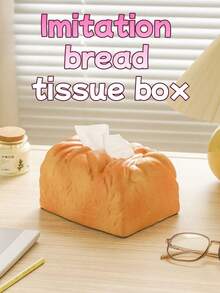 1pc Creative Hamburger Shape Tissue Box, Cute Corn Paper Extraction Box, Cream Bread Tissue Box, Stylish Rectangular Facial Tissue Dispenser, Fun Decorative Napkin Organizing Box, Durable And Multifunctional,Suitable For Bathroom, Dressing Table, Countertop, Bedroom, Office, Family Living Room Decoration, Restaurant Fun Decoration - Tissue Storage Box - View 7